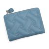 Fashion Short Style Love Embroidered Wallet PU with Zipper Card Bag Simple Design Buckle Detail ID Bag Women