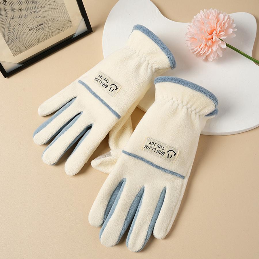 Riding Windproof Gloves for Women In Autumn and Winter, Warm Gloves with Touch Screen and Velvet Insulation for Outdoor Hiking,