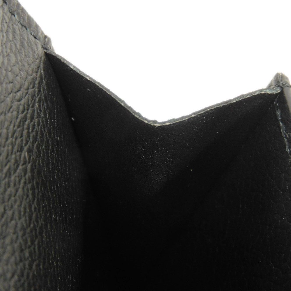 Used 12564 Portefeiulle Lock Mini M63921 7942 Current LV Signature Grain Calfskin Black LV Logo Noir Unisex from Japan