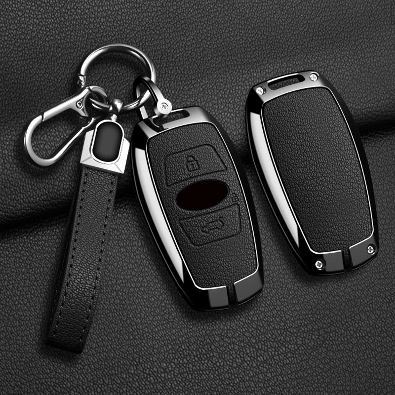 Zinc Alloy Leather Car Key Case For Subaru Brz Forester Legacy Outback Wrx Sti Impreza Xv Crosstrek Key Fob Car Accessories