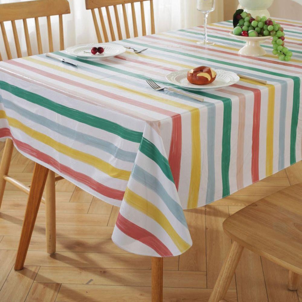 Oil-proof Waterproof Tablecloths PVC Table Decor Cloth Soft Table Cover Kitchen