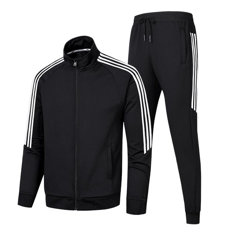 Men's Teen Three Stripes Casual Jacket & Pants Set - Spring/Autumn