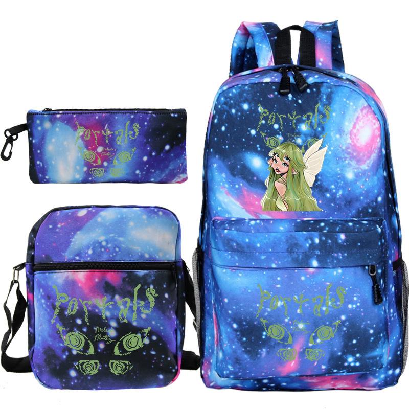 Popular Singer Peripheral Backpack Pencil Case Student Schoolbag Three-piece Set