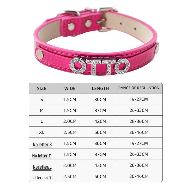 

Бриллиантовое DIY Письмо Ошейник-ожерелье для собаки и кошки - Аксессуары для питомцев S 1.5*30cm without Letters