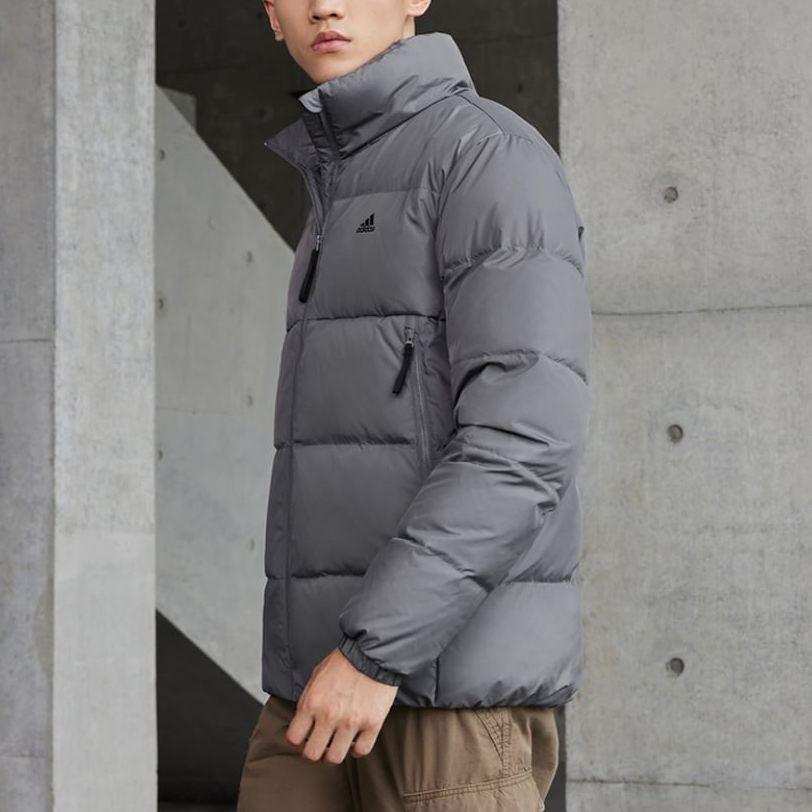 Adidas Down Jackets Men's Gray Stand Collar Moderate Other IT8725