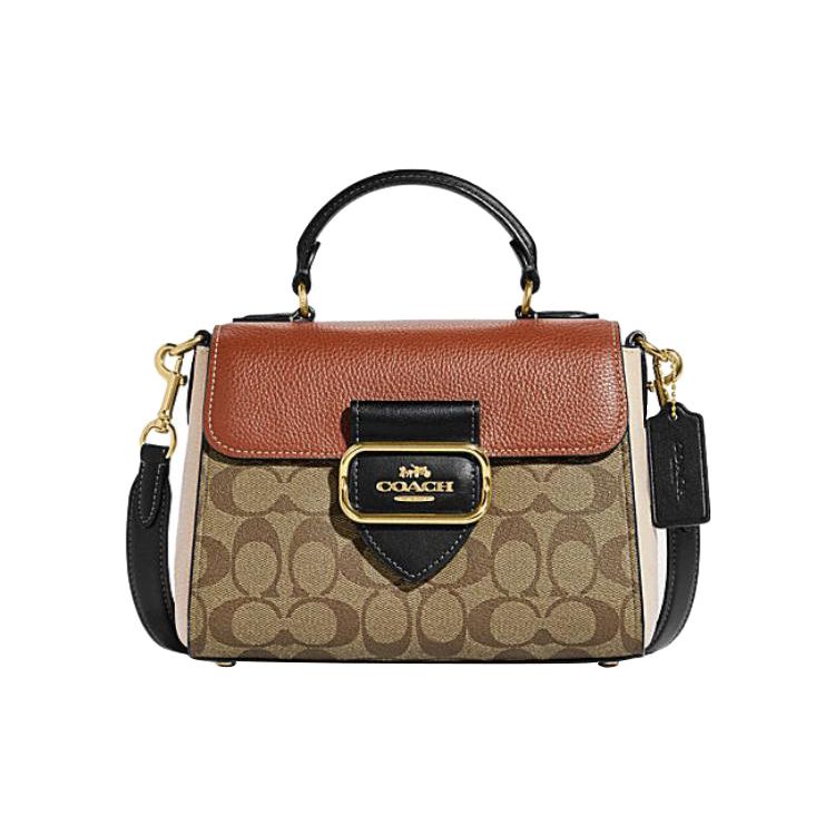 

Coach Morgan 21 Classic Monogram Flap Closure Shoulder Bag Women Shoulder Bag Brown Rust CE569-IME7V Basic Set (Bag+Dust Bag)