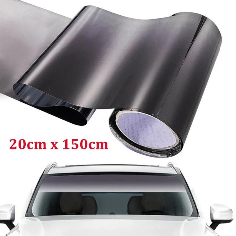 

Градиентная цветная автомобильная лобовая пленка для защиты от солнца, защита от ультрафиолета, теплоизоляция, солнцезащитный козырек, тонированные наклейки, автомобильная ПЭТ-пленка черный градиента