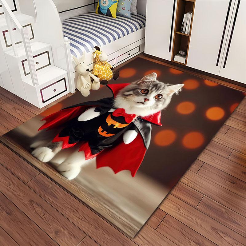 3D Printing Cat Large Area Carpets for Home Living Room  Children's Bedroom Sofa Doormat Kitchen Floor Rugs Anti-slip Decor Gift