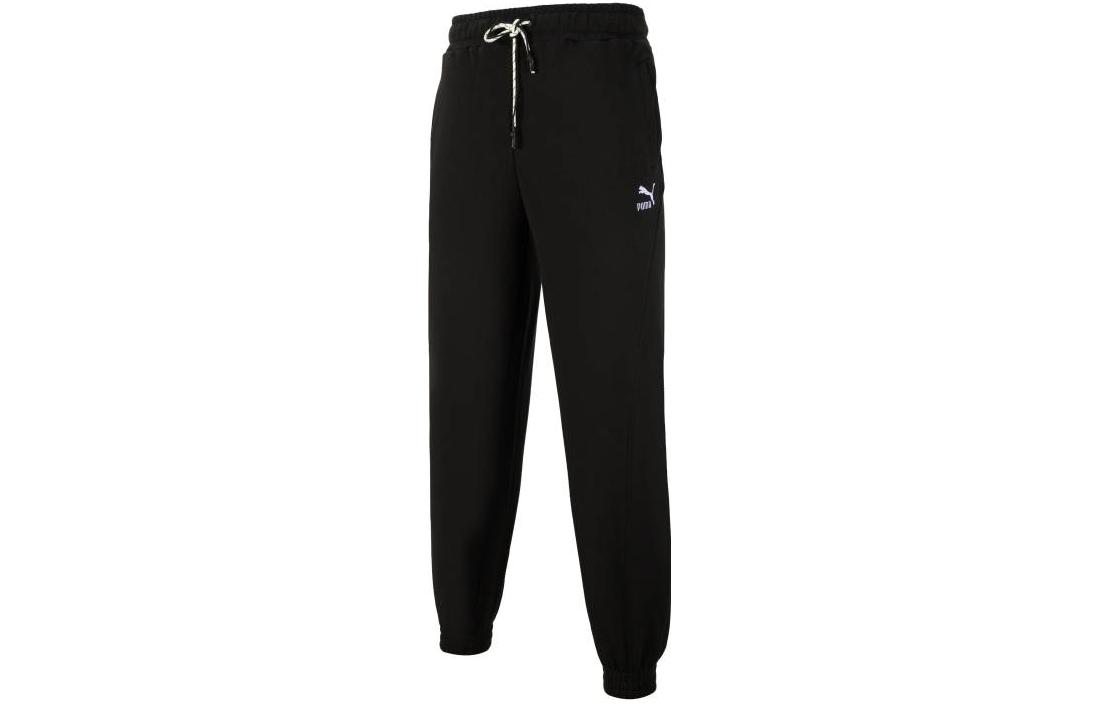 PUMA Knitted Sweatpants Women s Black Moderate Cuffed Pants 539965-01 XL