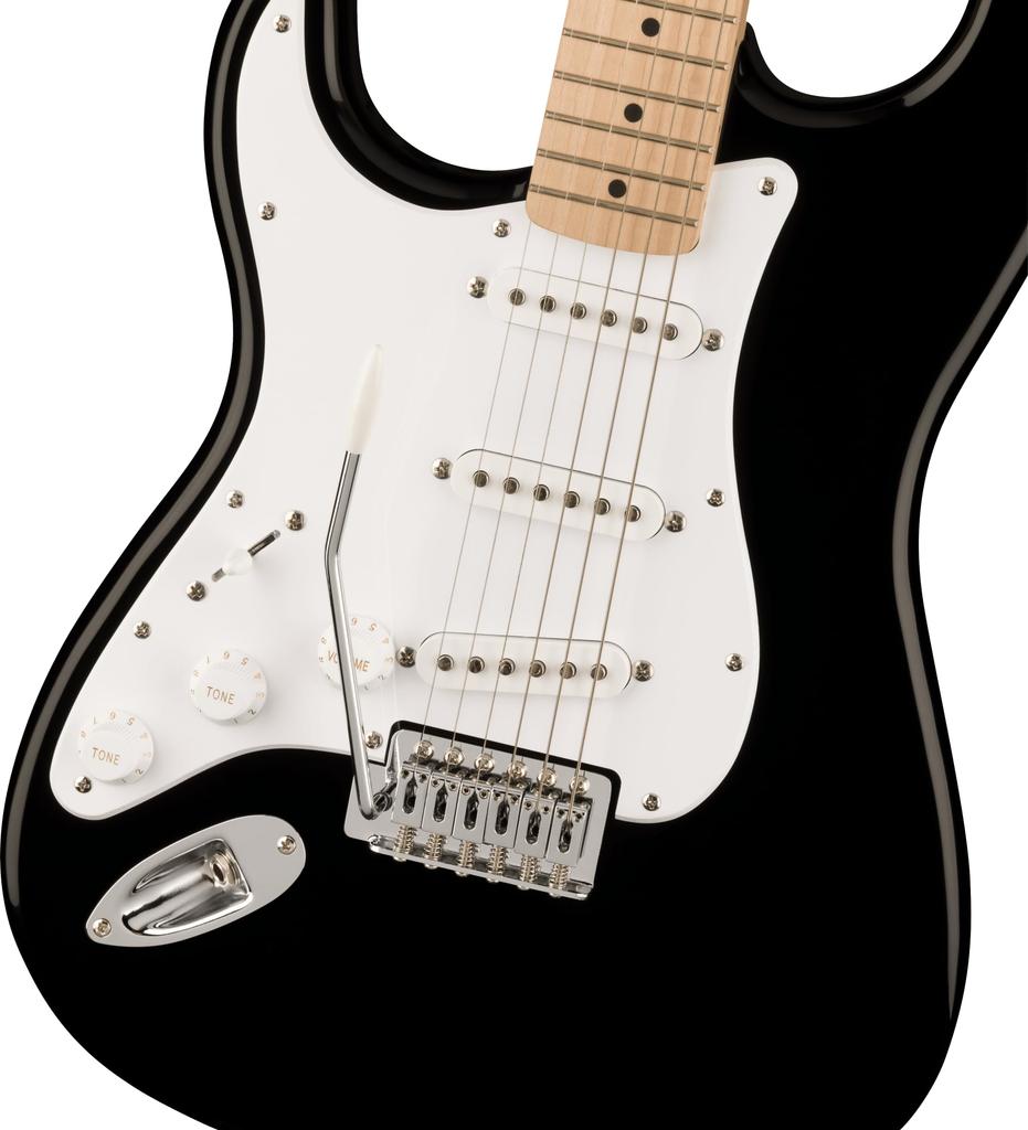 Squier by Fender Squier Electric Guitar Squier Maple White Black Soft Case Included Sonic™ Stratocaster® Left-Handed, Fingerboard, Pickguard,