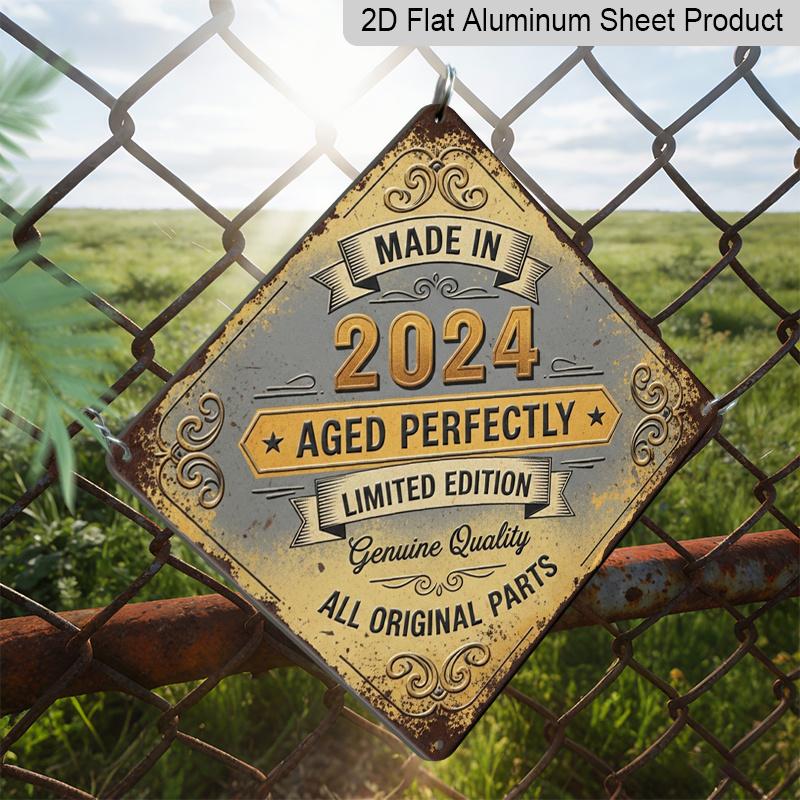 2D Flat 1pc, 2024 Retro Aluminum Sign, Home Decor, Housewarming Gift, Vintage Wall Art, Garage Decor, Wall Decor, Porch Decor, Farmhouse Decor