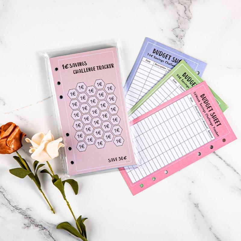 A 6 48 Sheets 52 Weeks Save Challenge Envelopes Save Money Euros USD Envelopes Budget Planner Easy To Save for Family