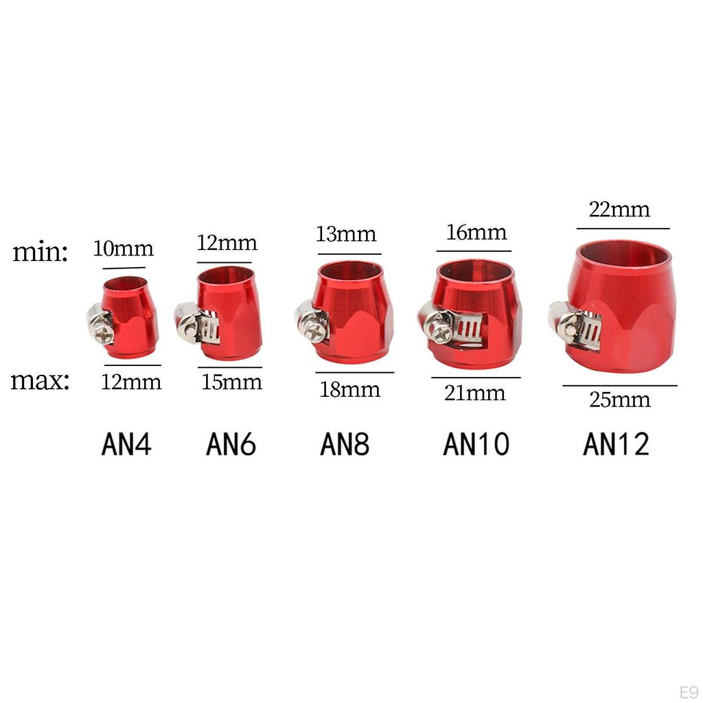 4Pcs Hose Finisher Clamps Oil Water Line Clip Professional Aluminum Alloy Car Accessories Pipe