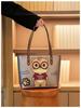 Trendy Luxury Cartoon Tote: Cute Street-Style Shoulder Handbag for Women