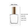 Portable Transparent Glass Perfume Decanter with Screw Cap and Fine Mist Spray 