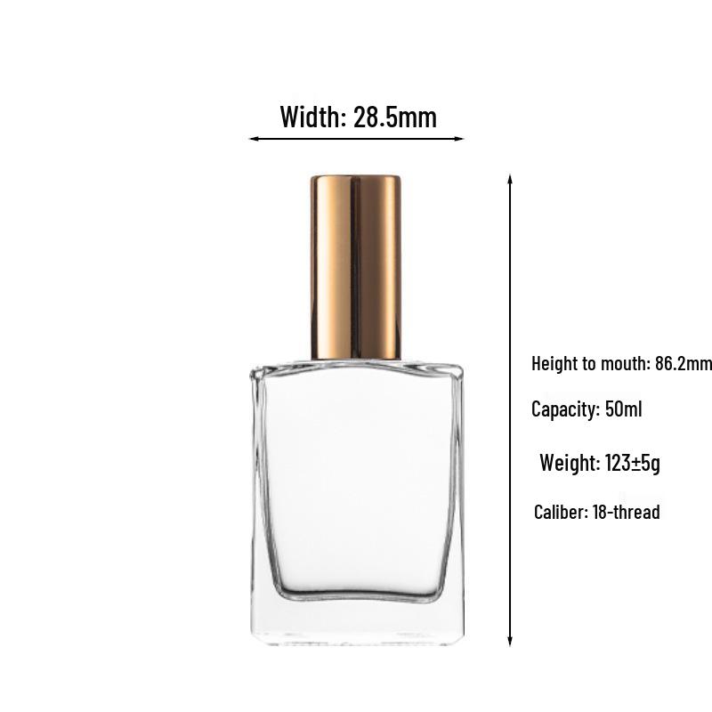 Portable Transparent Glass Perfume Decanter with Screw Cap and Fine Mist Spray 