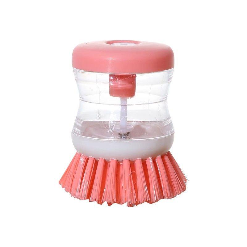 Hydraulic Liquid Dispensing Kitchen Brush: Non-Stick, Non-Scratch, Easy Dish & Pot Cleaning