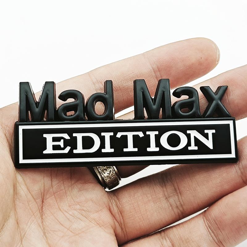 3D Logo Mad Max Edition Emblem Sticker Badge Fender Funny Decals Car Truck Replacement Door Decoration for Universal Car SUV