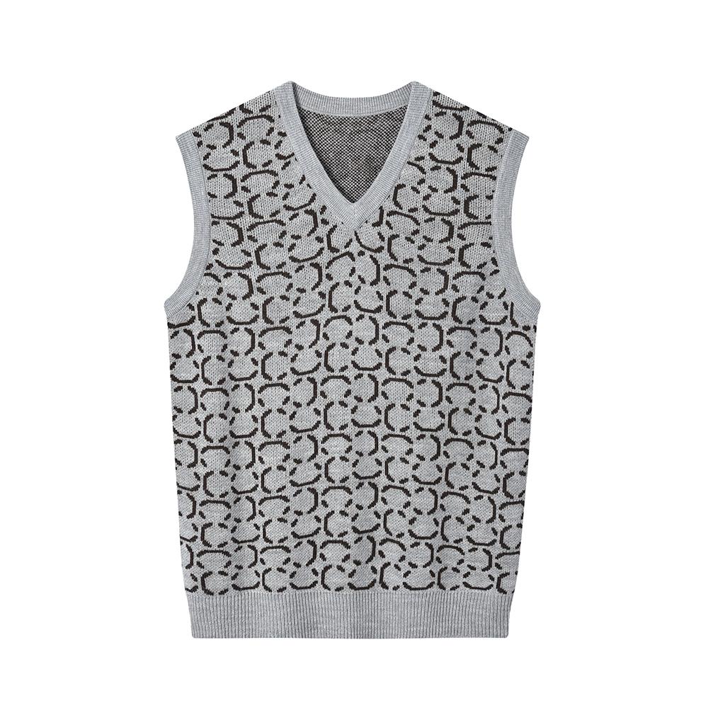 

Мужской повседневный свитер с аргайлом, жилет без рукавов с v-образным вырезом, пуловер, жилет 4XL серый