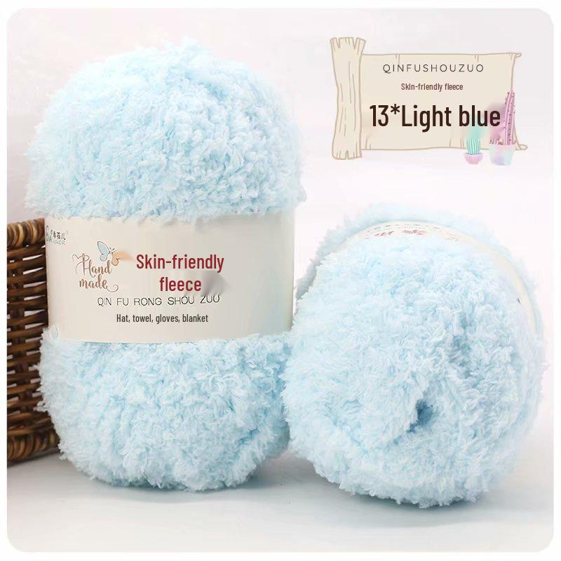 50g Fluffy Coral Velvet Yarn: Skin-Friendly, 3-Strand for DIY Knitting, Hand-Knitted Scarves & Crafts