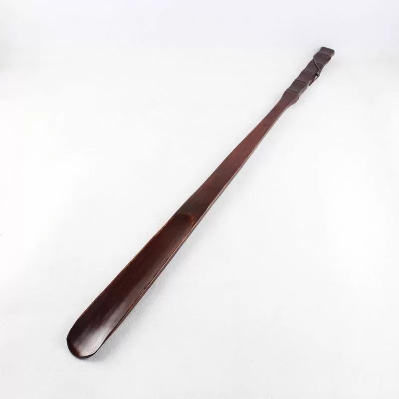 Solid Wood Extended Handle Shoehorn for Pregnant Women & Elderly – Easy Shoe Access