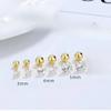 Golden Four-claw Zircon Ear Studs - No Need To Remove The Ear Ring Screws When Sleeping; Simply Twist The Ear Canal Screws.