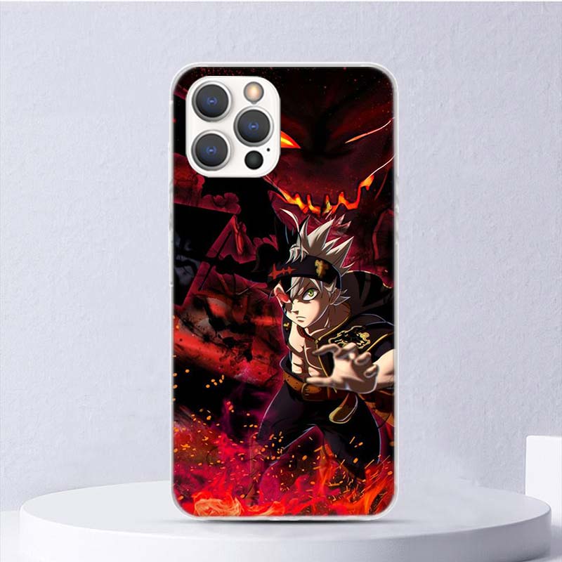 Black Clover Asta Anime Soft Case For iPhone 11 12 13 Mini 14 Pro Max Apple Phone Cover X XS XR SE 7 Plus 8 + 6 6S 5S Funda Coqu