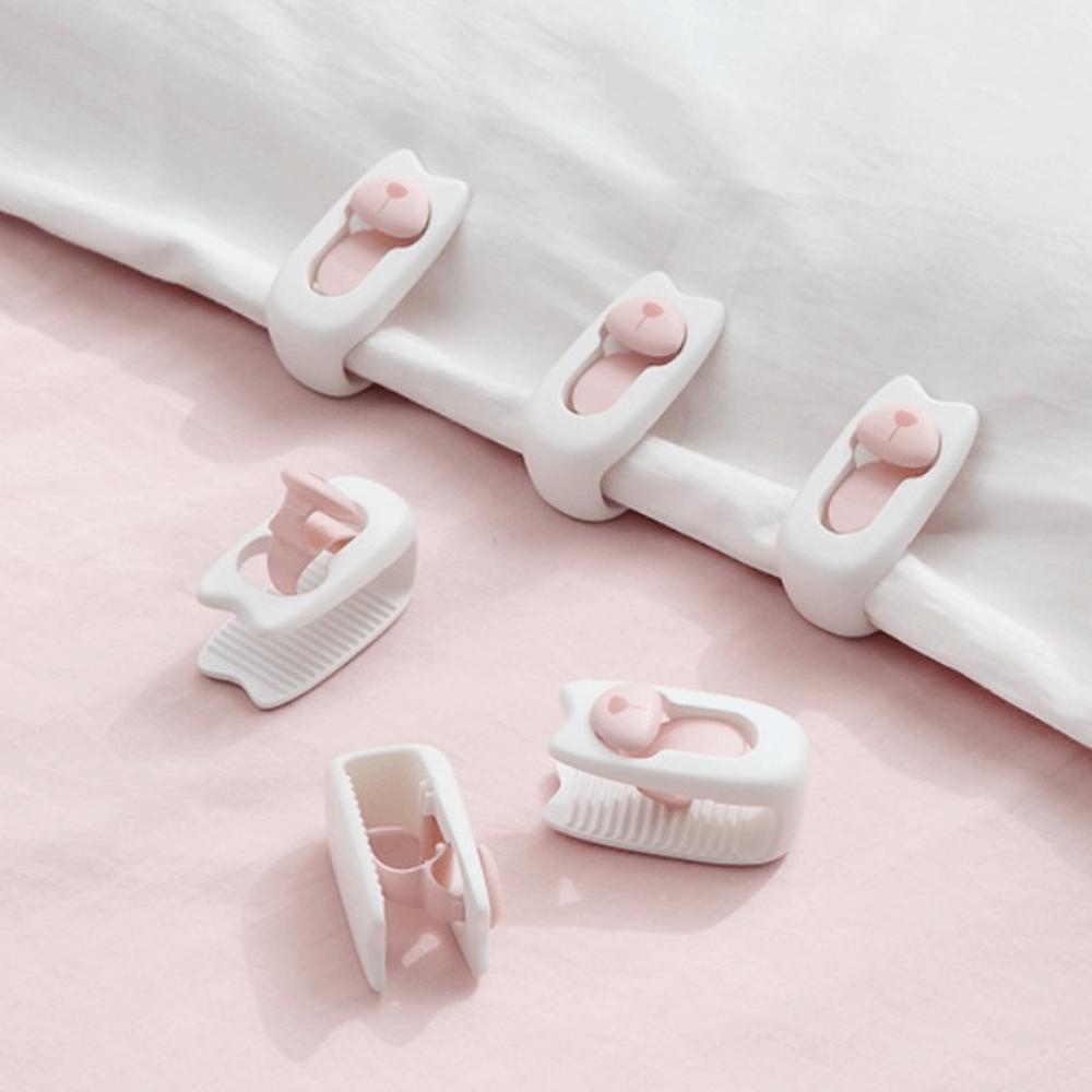

6Pcs Nonslip Quilt Clip No Damage Design Easy to Use Bed Sheet Grippers Clips Invisible Quilt Fasteners Comforters