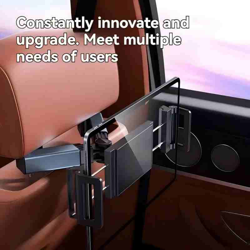 Telescopic Car Phone Holder for Rear Row Tablet Holder Anti Shake Tablet Mount Universal Auto Phone Stand for 4-12.9 Inch iPad