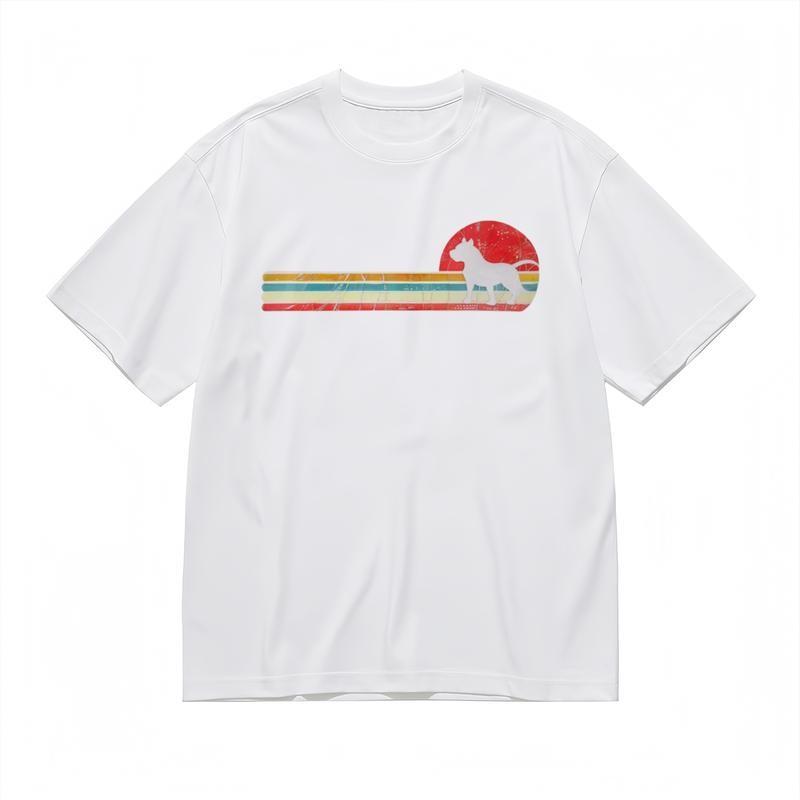 

Women s Comfortable Breathable Comfy Classic T-Shirt Retro Dog Graphic Tee L