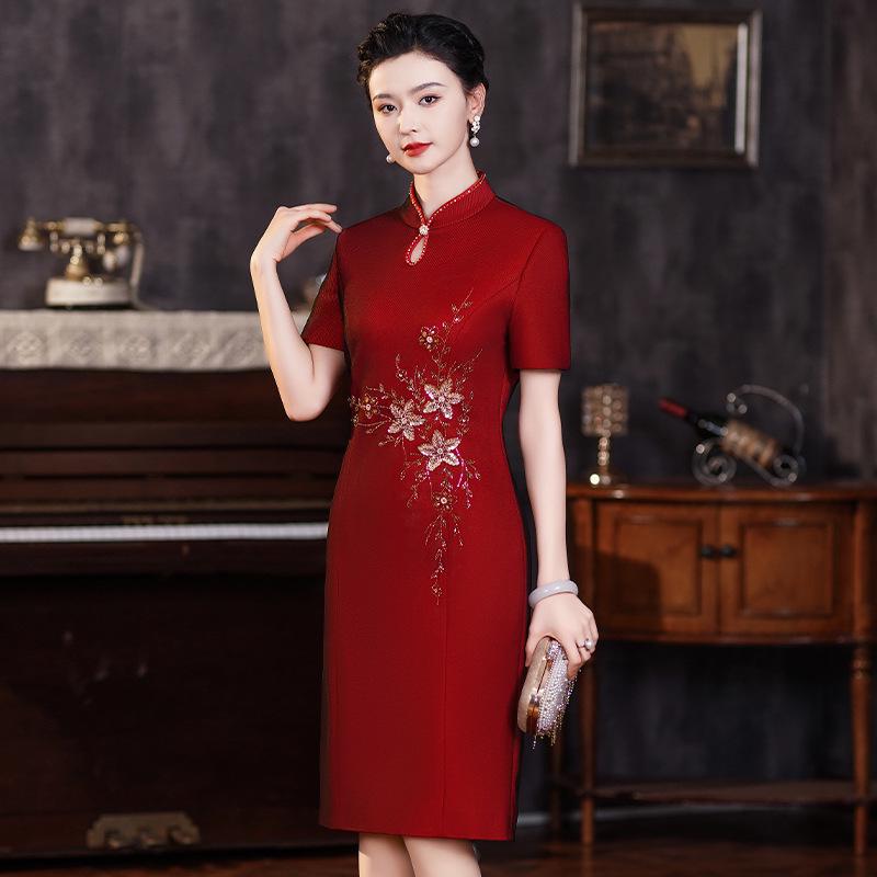 Elegant Summer Wedding Qipao Dress for Mothers 2023