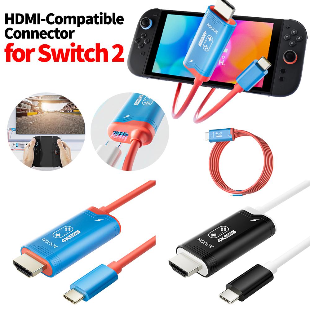 2M 4K 60/144HZ HDMI-Compatible Connector Universal Type C To HDMI-Compatible Adapter Projection Cable for Switch Accessories
