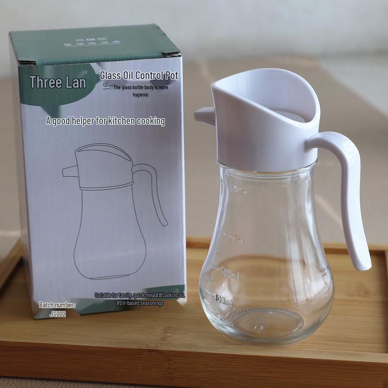 Orchid Glass Leak-Proof Oil & Vinegar Pot: Kitchen & Restaurant Seasoning Bottle