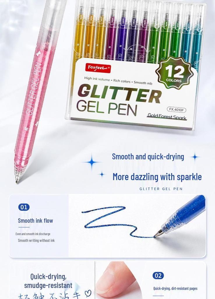 36-Color Metallic Acrylic Marker Set: Neutral Pens for DIY Art & Student Projects