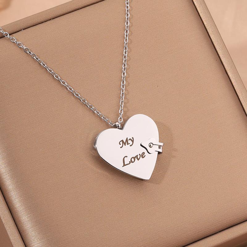 Titanium Steel Love Letter Pendant Necklace for Couples - Clavicle Chain for Girls.