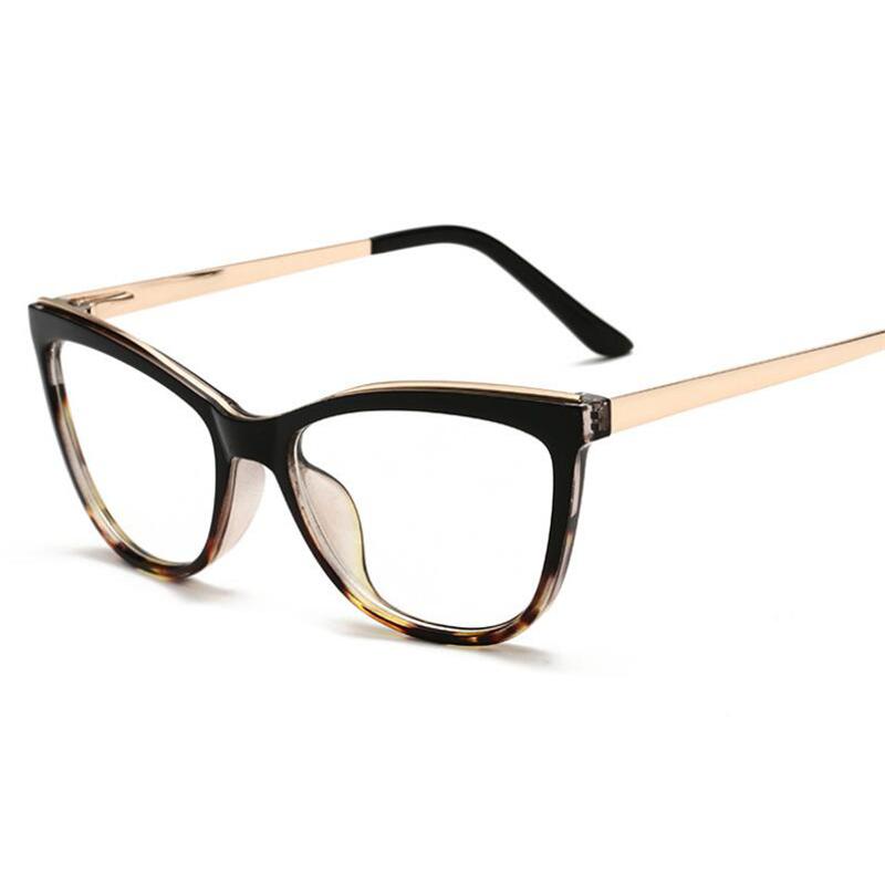 Fashion Cat Eye Anti Blue Light Glasses Women Spring Leg Prescription Eyeglasses Female 0 To -6 0 Diopter