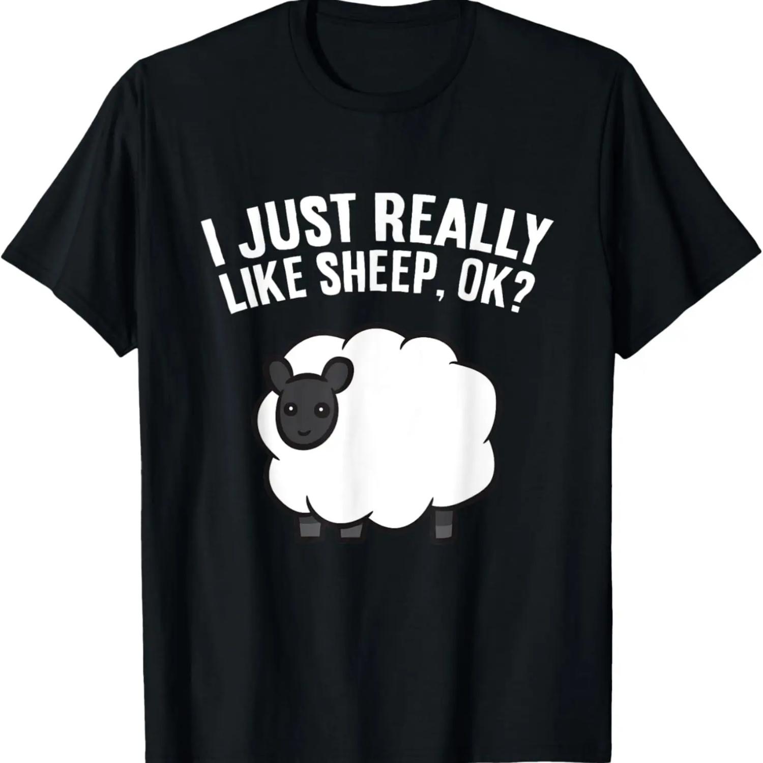 Sheep Lover Sheep Herder I Just Really Like Sheep T-Shirt S чёрный