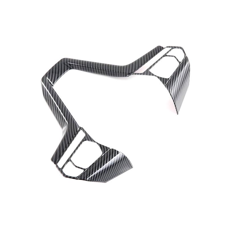 Decoration For Isuzu D-Max Dmax    Accessories Carbon Fiber Car Steering Wheel Panel Frame Cover Trim Sticker