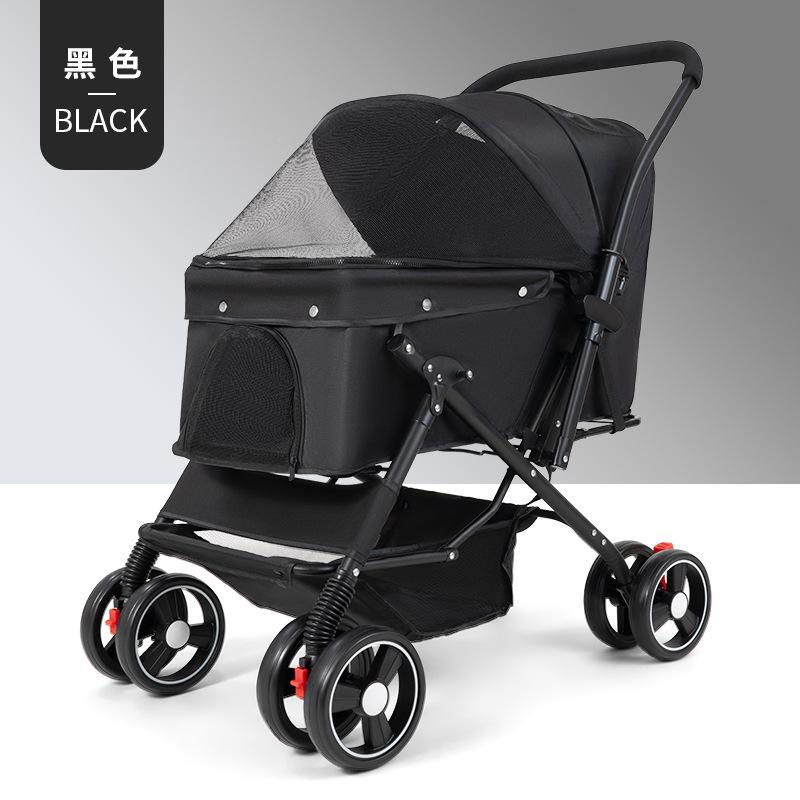 Reversible Pet Stroller Dog Dog Cat Light Foldable Out Pet Stroller Small Dog Stroller