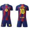2025-26 Barca Home No. 10 Yamal Soccer Jersey, Kids & Adults, Sizes 14-3XL