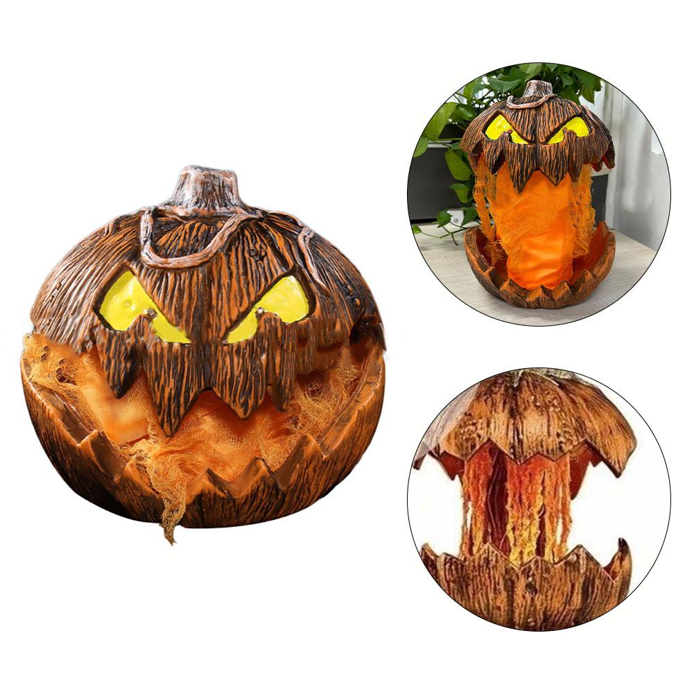 For Halloween Decor Pumpkin Ornaments Horror Ornament Accessories Plastic 1pc Voice-activated Without Batteries
