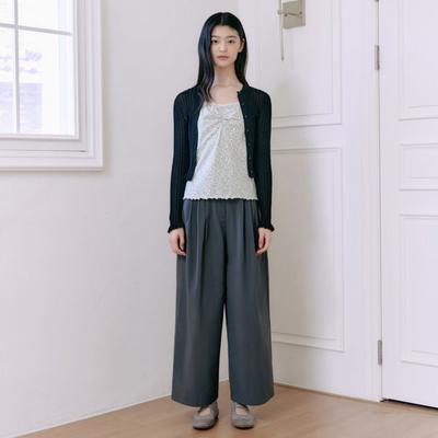 Women S Ribbed Round Neck Cardigan T264mcd934w