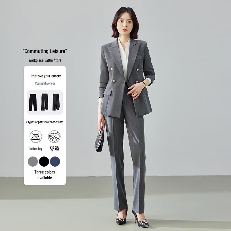Women s Elegant Wrinkle-Free Business Suit Set L
