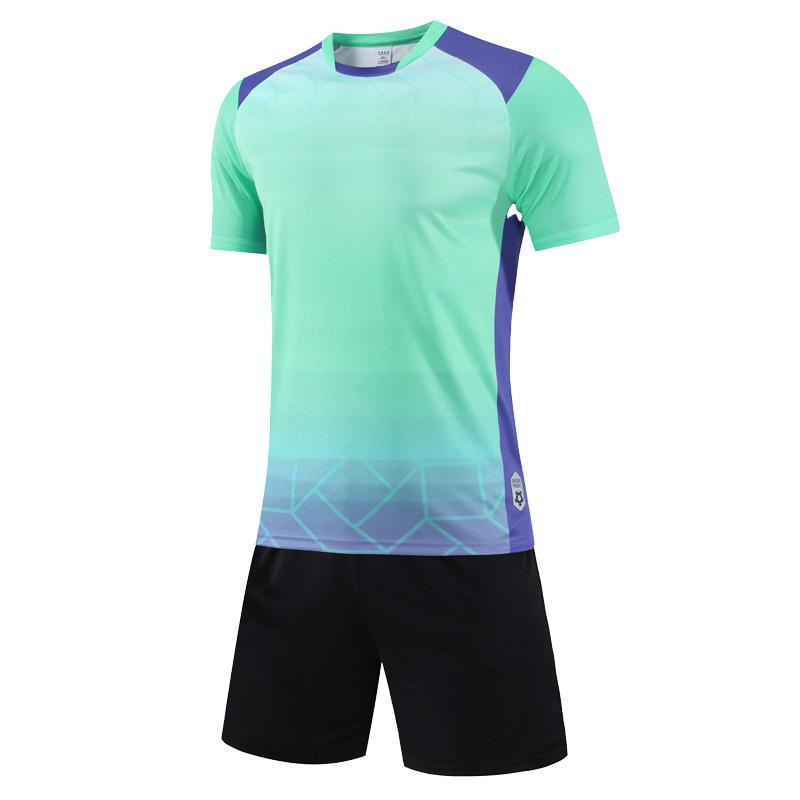 Gradient Jerseys Sets Soccer Running Shirts Shorts Gym Training Causal Sports Uniforms Suit Fashion Polyester Badminton Clothes