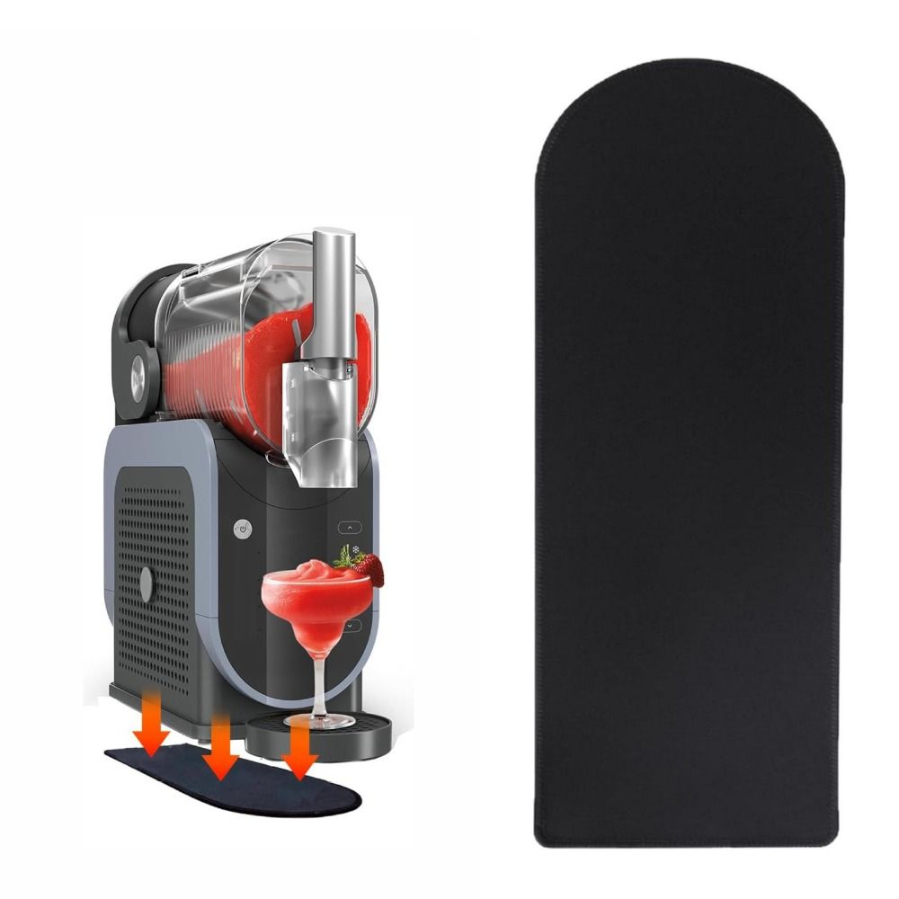 Rubber Smoothie Maker Mat Black Thickening Non-slip Moving Mat Absorbent Smooth Gliding Frozen Drink Machine Sliding Pad