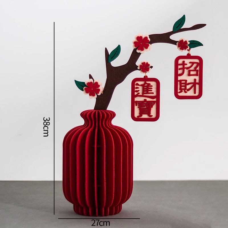 3D Papier Wabenball 2026 Neujahr Hängende Dekoration Papierornamente Frühlingsfest Papierkürbis Ornament Weihnachten Party Deko Vase