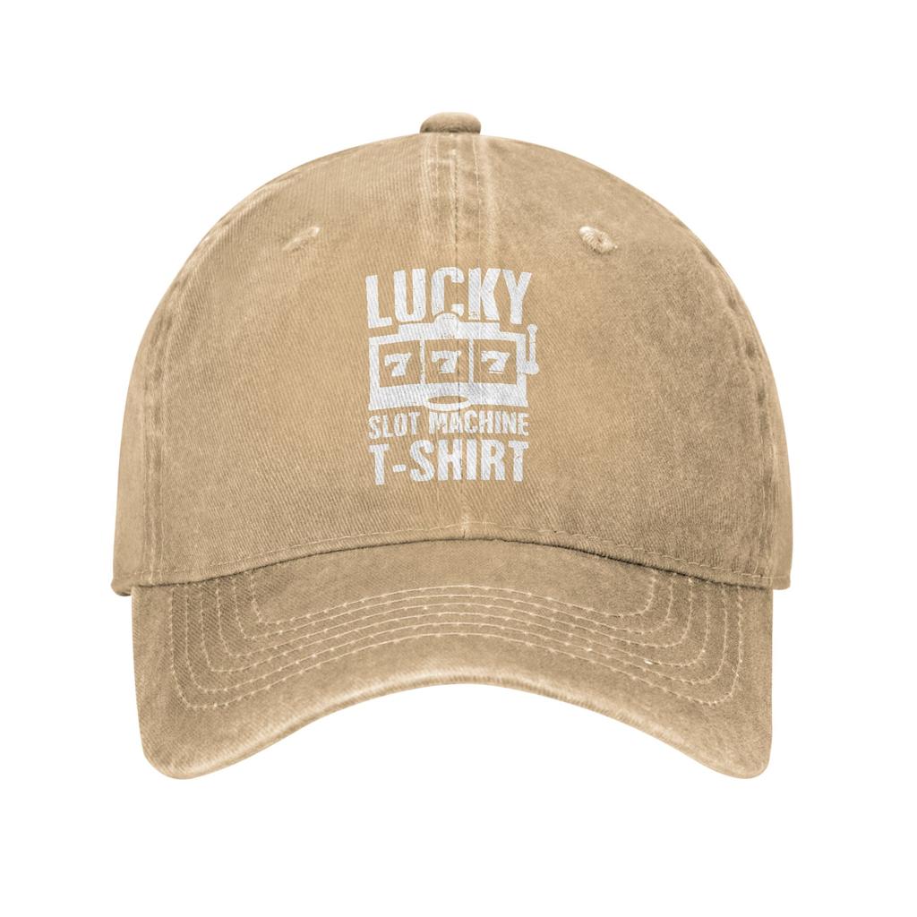 Pure Color Dad Hats Lucky Slot Machine Womens Hat Sun Visor Baseball Caps Lucky Peaked Cap