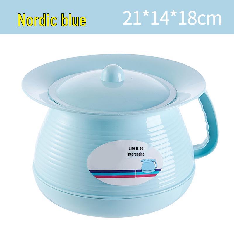 Thickened Plastic Adult & Children's Nighttime Urinal with Lid - Unisex Bedroom Commode