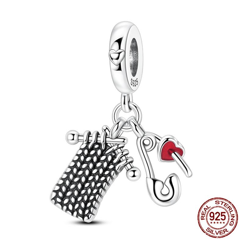 New Boys And Girls Bead Red Dragon Charms Plata De Ley Fit Original Bracelet Diy Jewelry Making Women'S New Year Gift