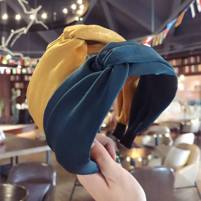 Autumn Winter Wide Korean Style Cross Knot Headband